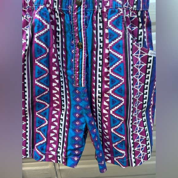 Vintage southwestern blue and purple print romper - Picture 4 of 10